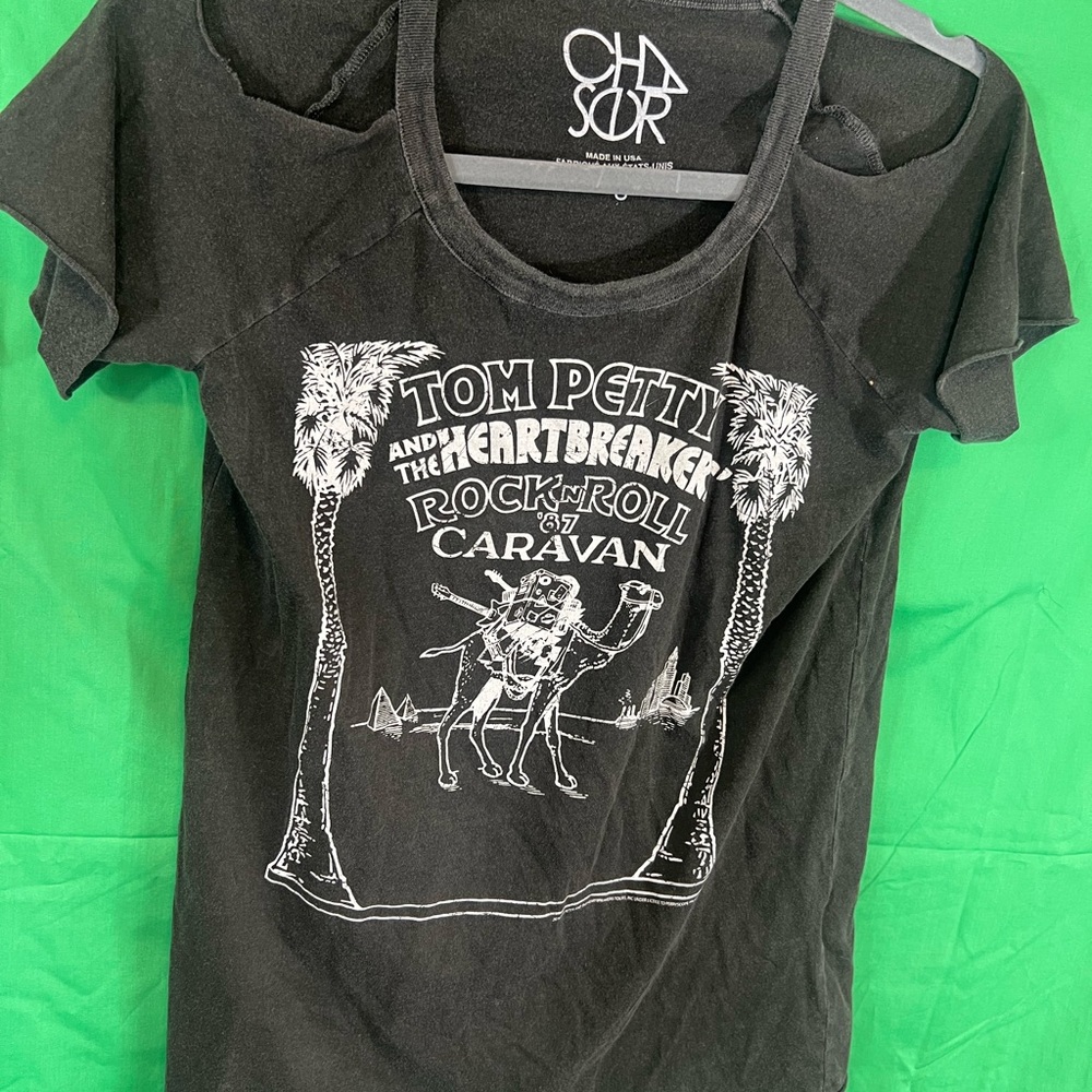Chaser Black Graphic Tom petty T-Shirt